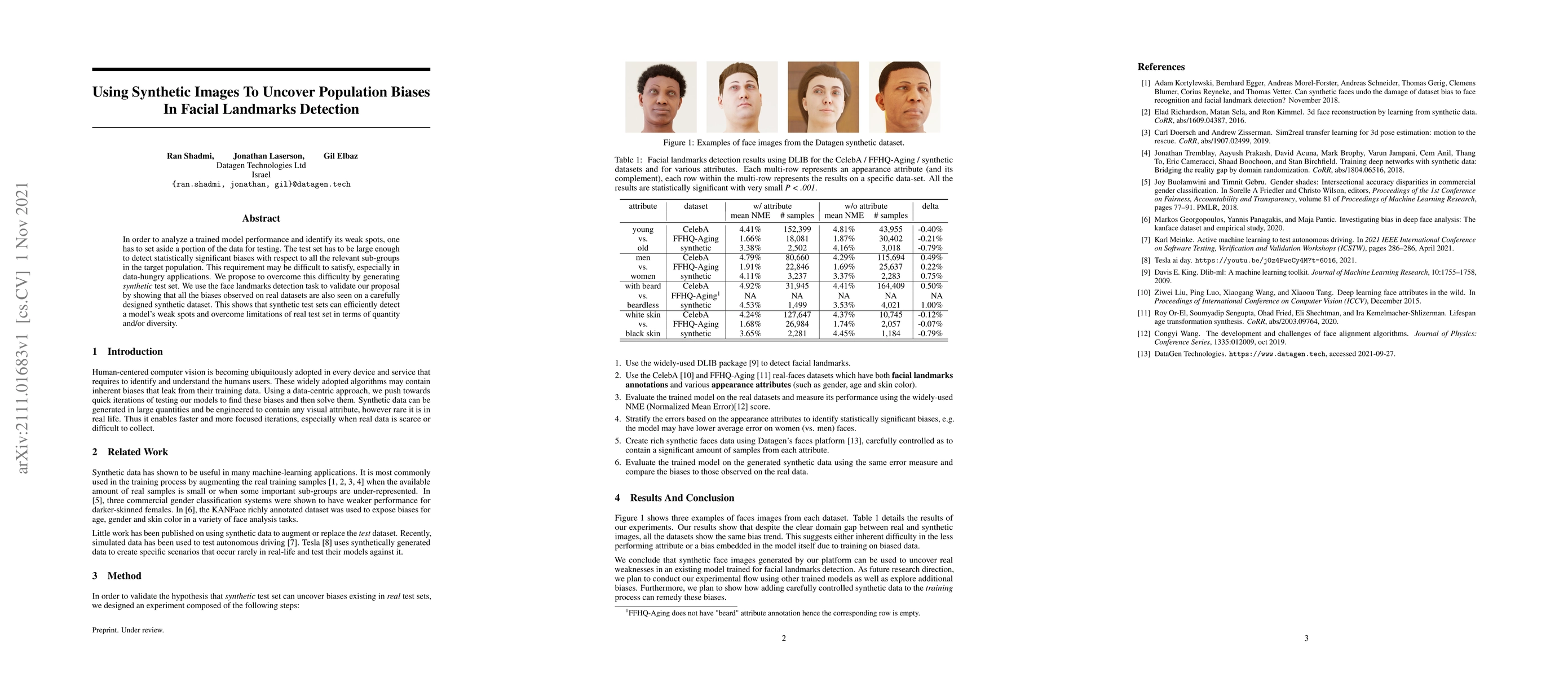 Thumbnail for Using Synthetic Images To Uncover Population Biases In Facial Landmarks
  Detection