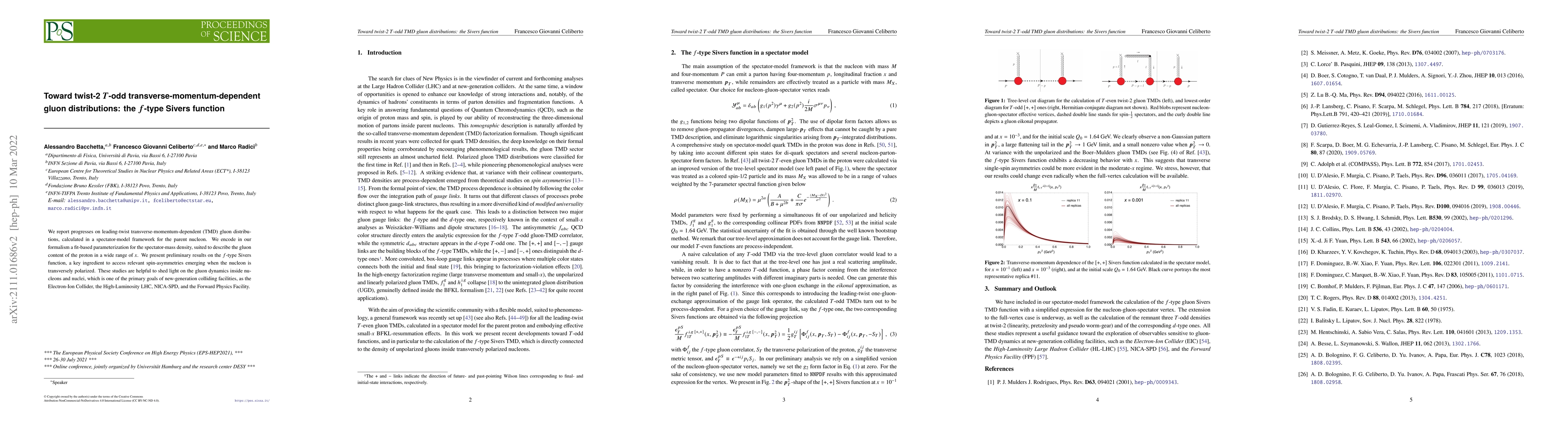 Thumbnail for Toward twist-2 $T$-odd transverse-momentum-dependent gluon
  distributions: the $f$-type Sivers function