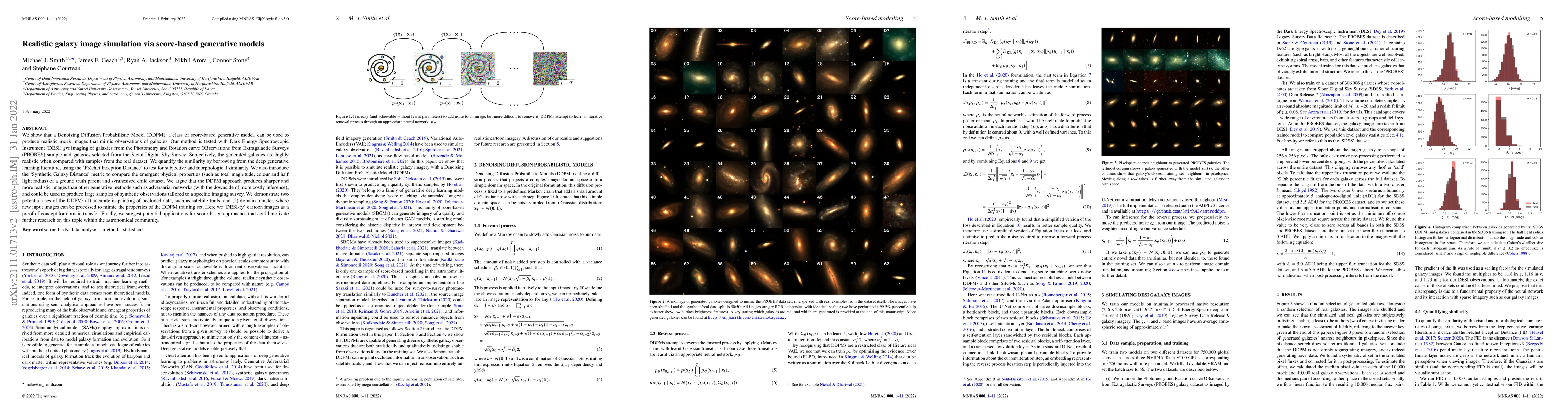 Thumbnail for Realistic galaxy image simulation via score-based generative models