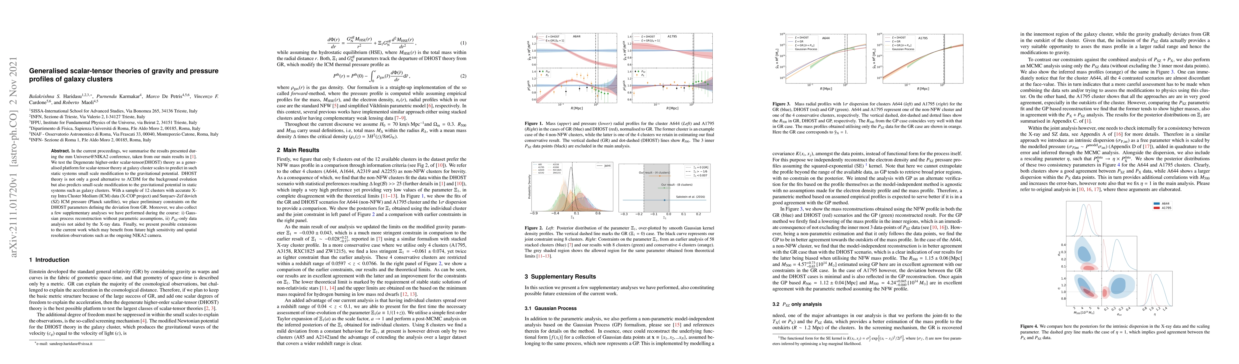 Thumbnail for Generalised scalar-tensor theories of gravity and pressure profiles of
  galaxy clusters