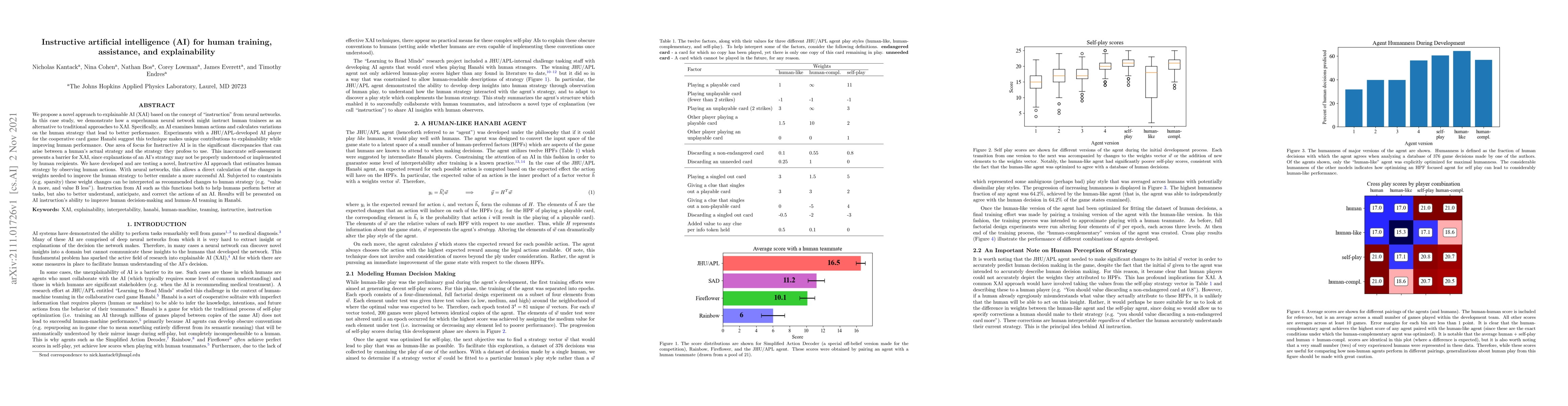 Thumbnail for Instructive artificial intelligence (AI) for human training, assistance,
  and explainability