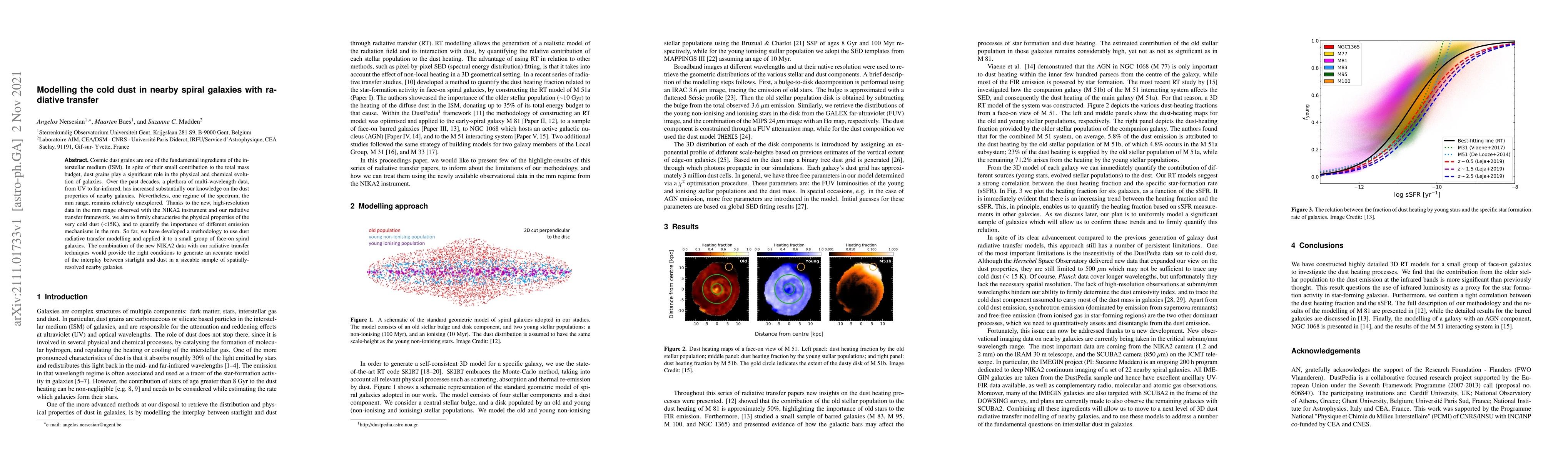 Thumbnail for Modelling the cold dust in nearby spiral galaxies with radiative
  transfer