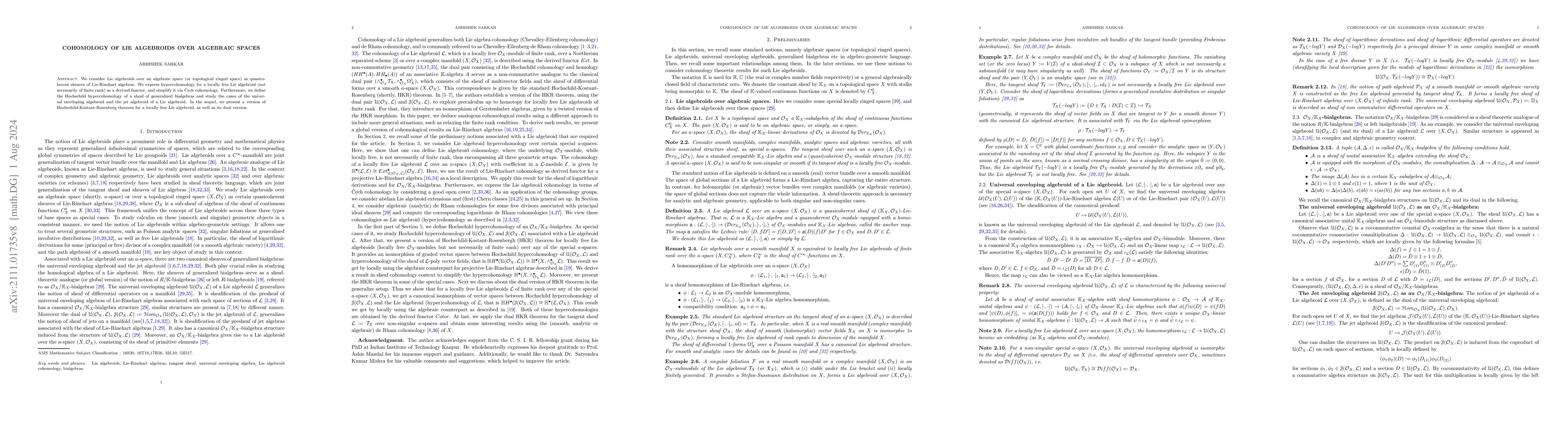 Thumbnail for Cohomology of Lie algebroids over algebraic spaces