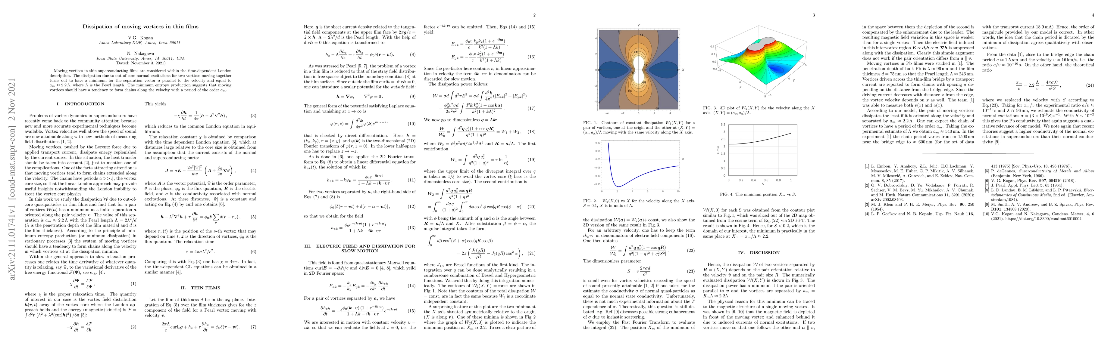 Thumbnail for Dissipation of moving vortices in thin films