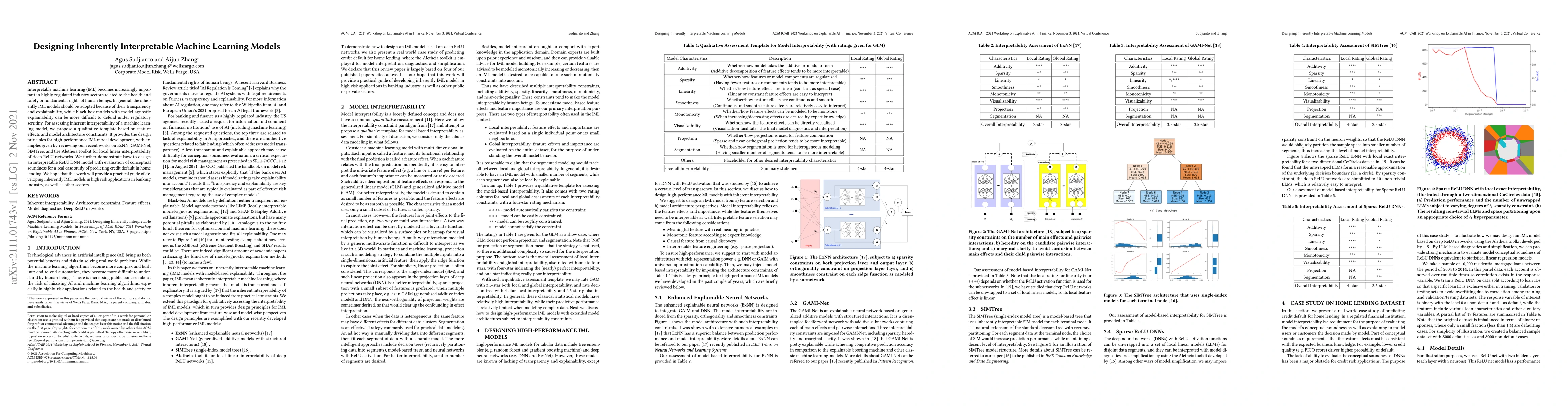 Thumbnail for Designing Inherently Interpretable Machine Learning Models