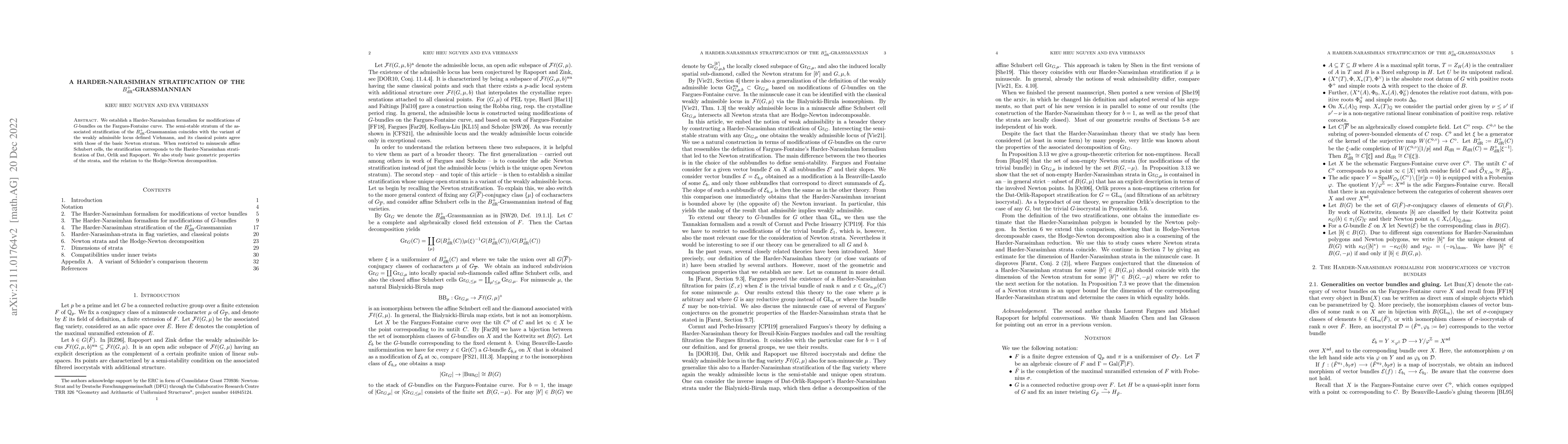 Thumbnail for A Harder-Narasimhan stratification of the $B_{dR}^+$-Grassmannian