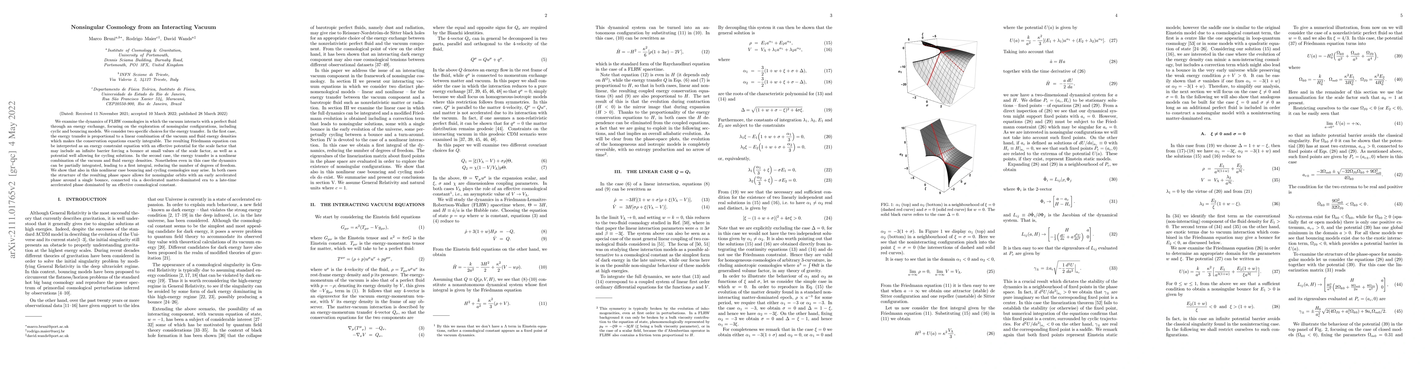 Thumbnail for Nonsingular Cosmology from an Interacting Vacuum