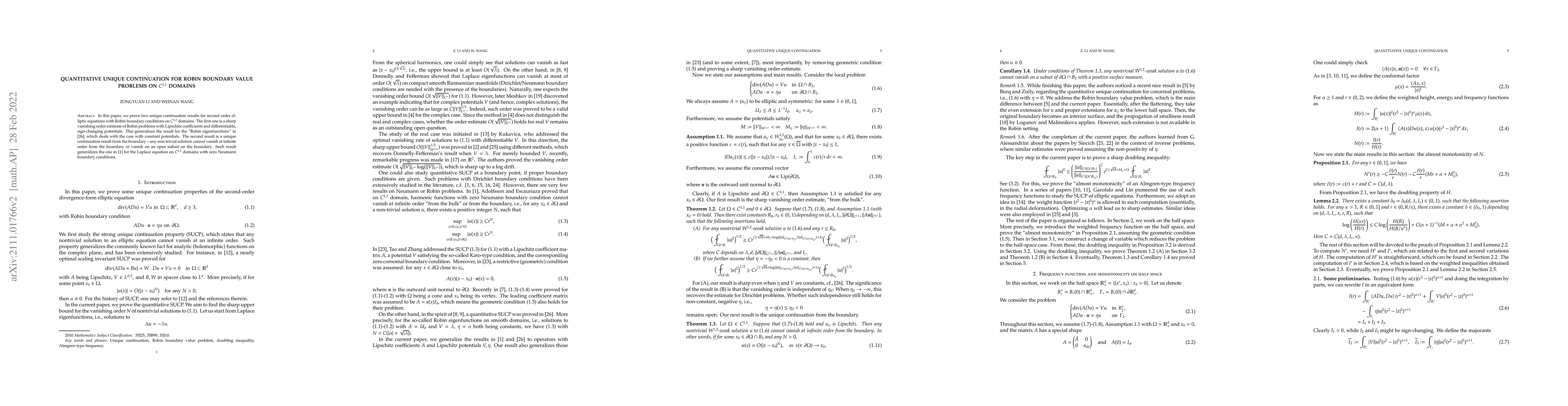 Thumbnail for Quantitative unique continuation for Robin boundary value problems on
  $C^{1,1}$ domains