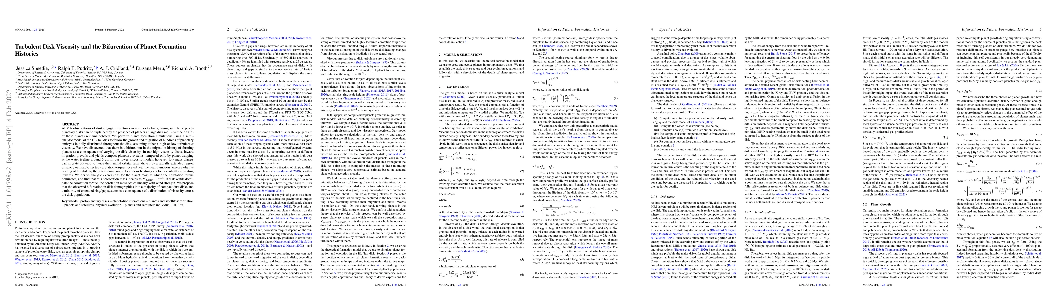 Thumbnail for Turbulent Disk Viscosity and the Bifurcation of Planet Formation
  Histories