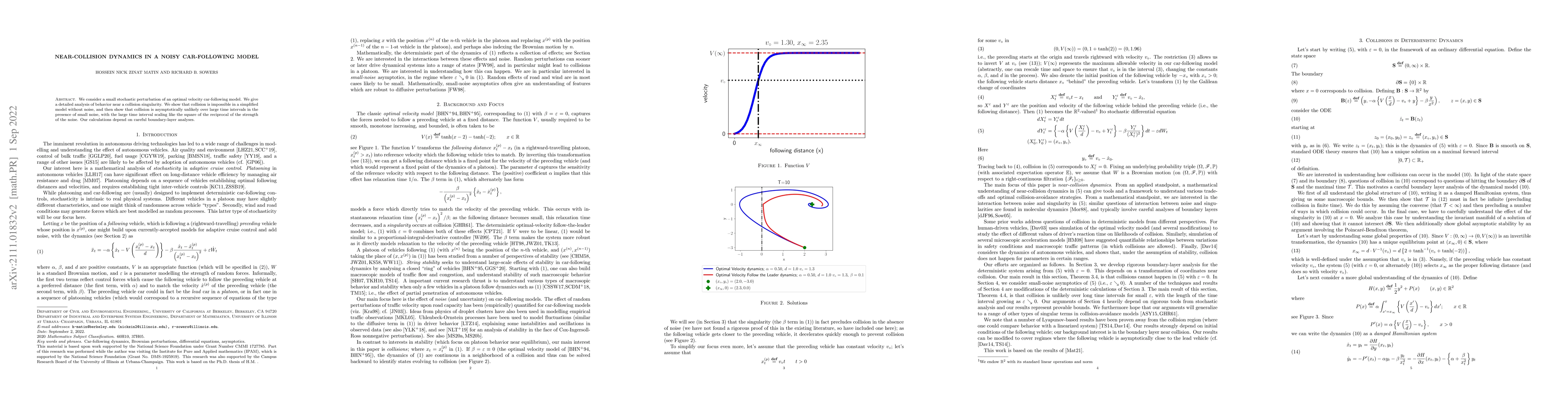 Thumbnail for Near-collision dynamics in a noisy car-following model