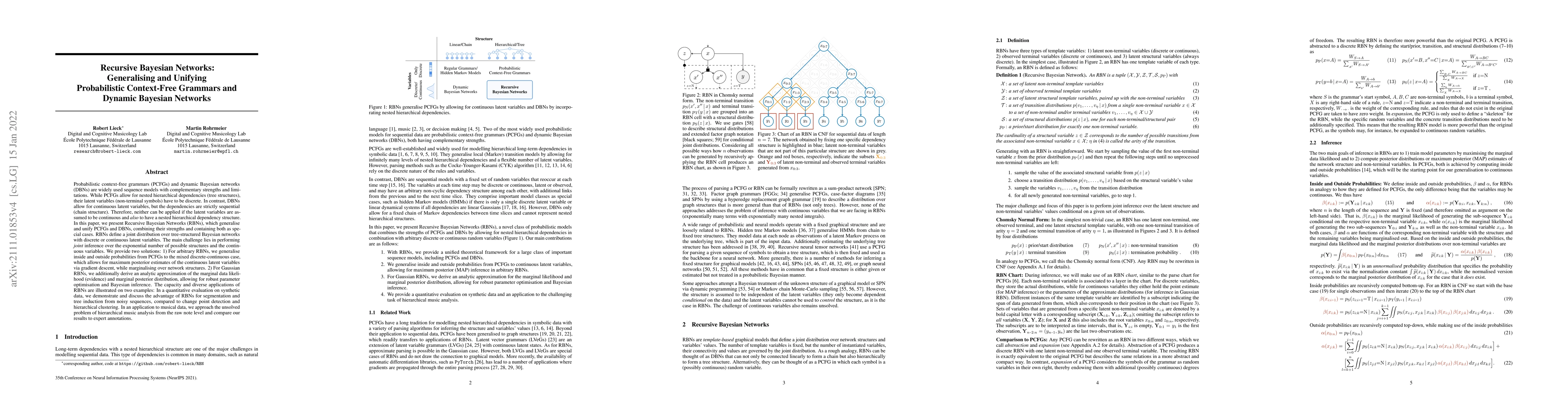 Thumbnail for Recursive Bayesian Networks: Generalising and Unifying Probabilistic
  Context-Free Grammars and Dynamic Bayesian Networks