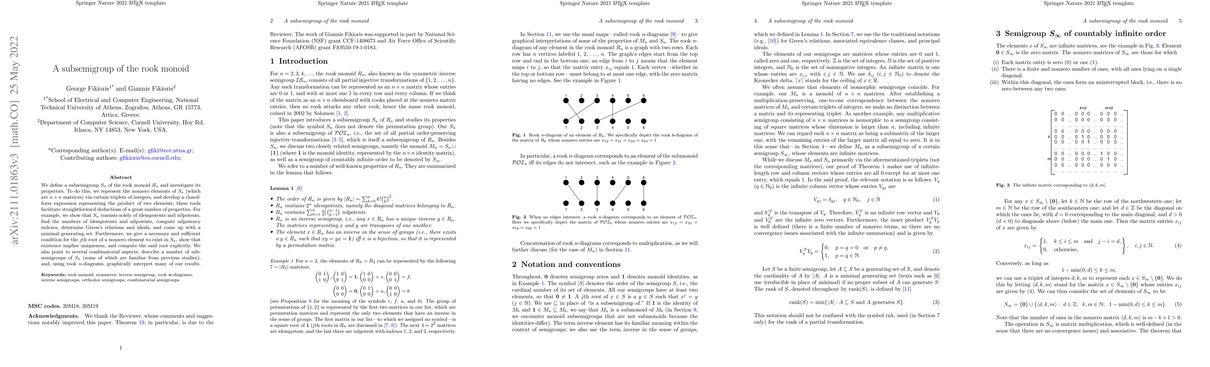 Thumbnail for A subsemigroup of the rook monoid