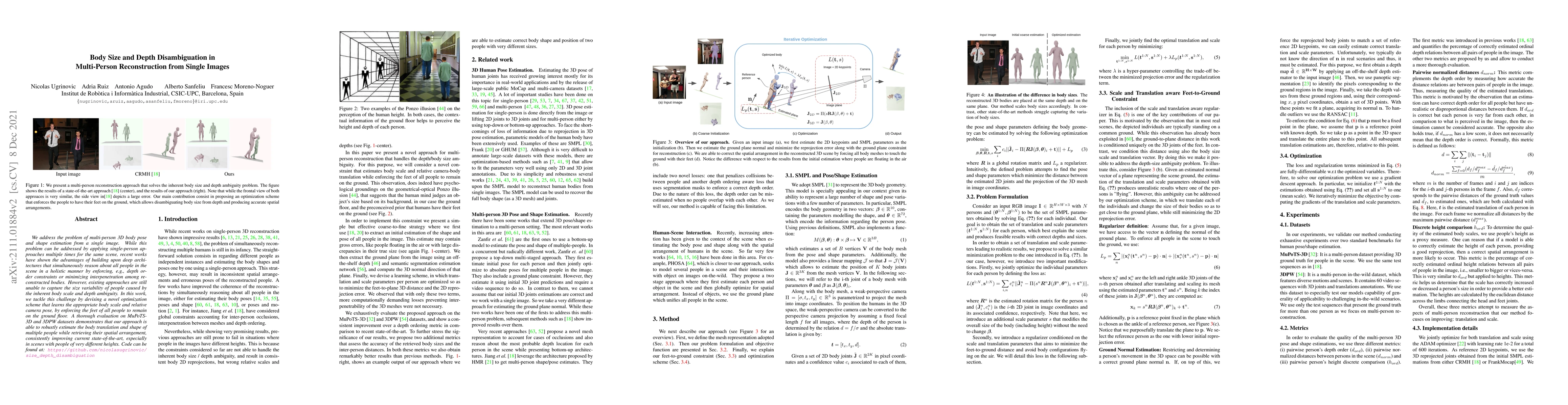 Thumbnail for Body Size and Depth Disambiguation in Multi-Person Reconstruction from
  Single Images