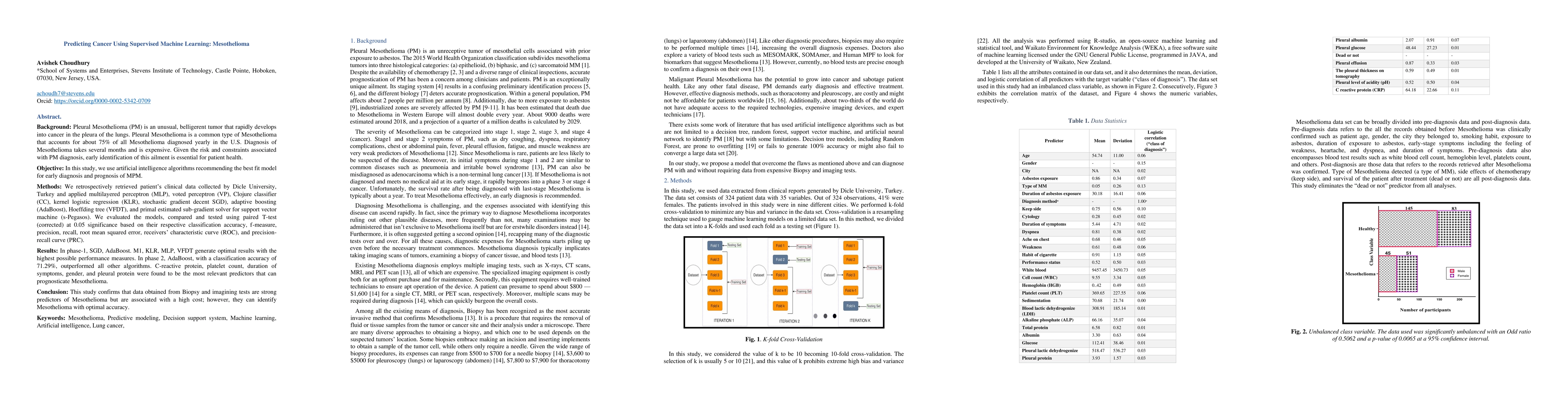 Thumbnail for Predicting Cancer Using Supervised Machine Learning: Mesothelioma