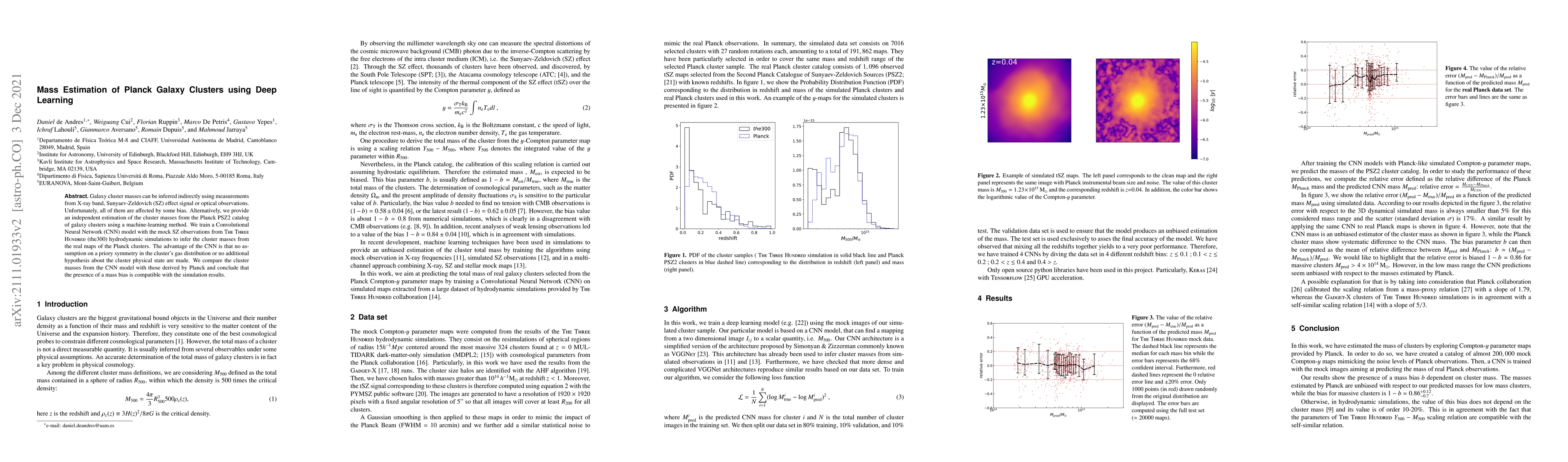 Thumbnail for Mass Estimation of Planck Galaxy Clusters using Deep Learning