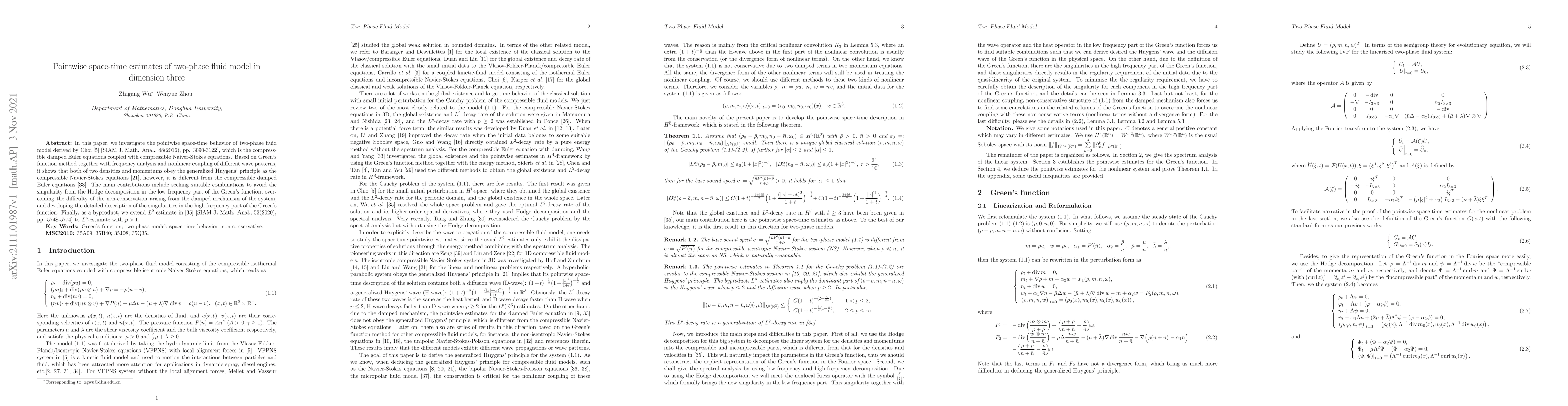 Thumbnail for Pointwise space-time estimates of two-phase fluid model in dimension
  three
