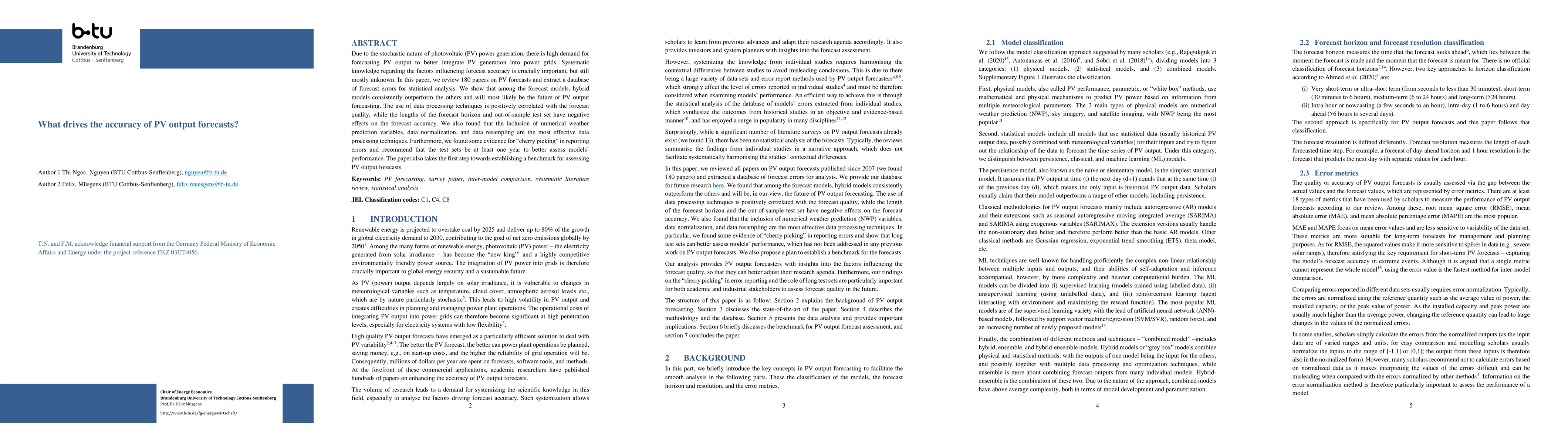 Thumbnail for What drives the accuracy of PV output forecasts?