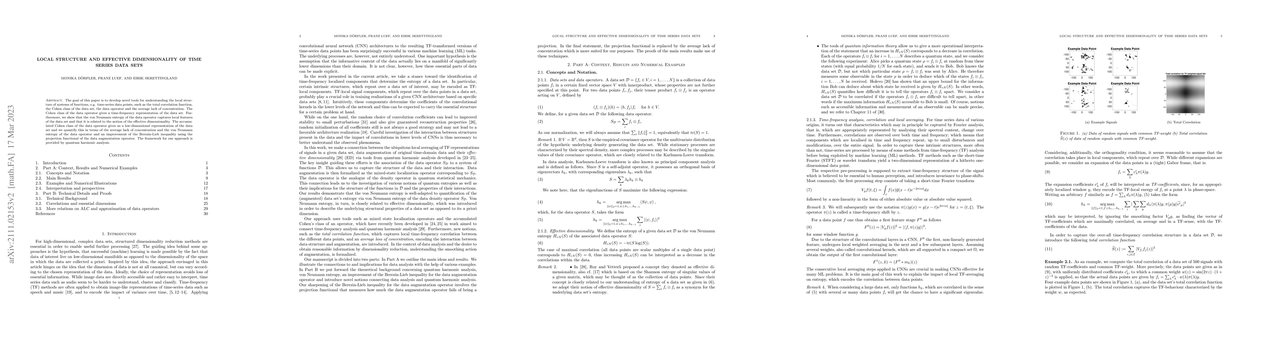 Thumbnail for Local Structure and effective Dimensionality of Time Series Data Sets