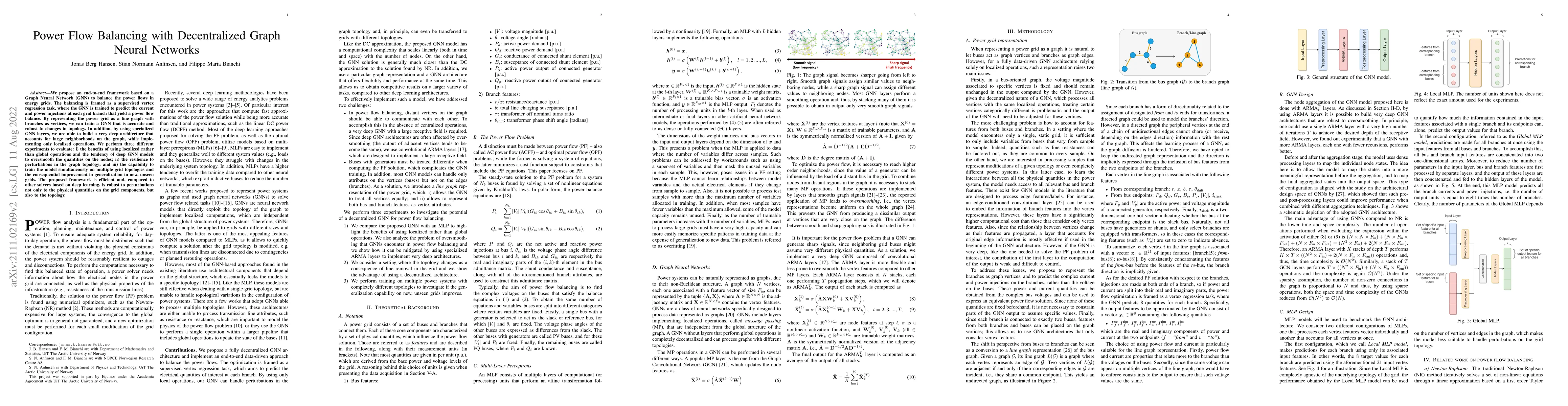 Thumbnail for Power Flow Balancing with Decentralized Graph Neural Networks