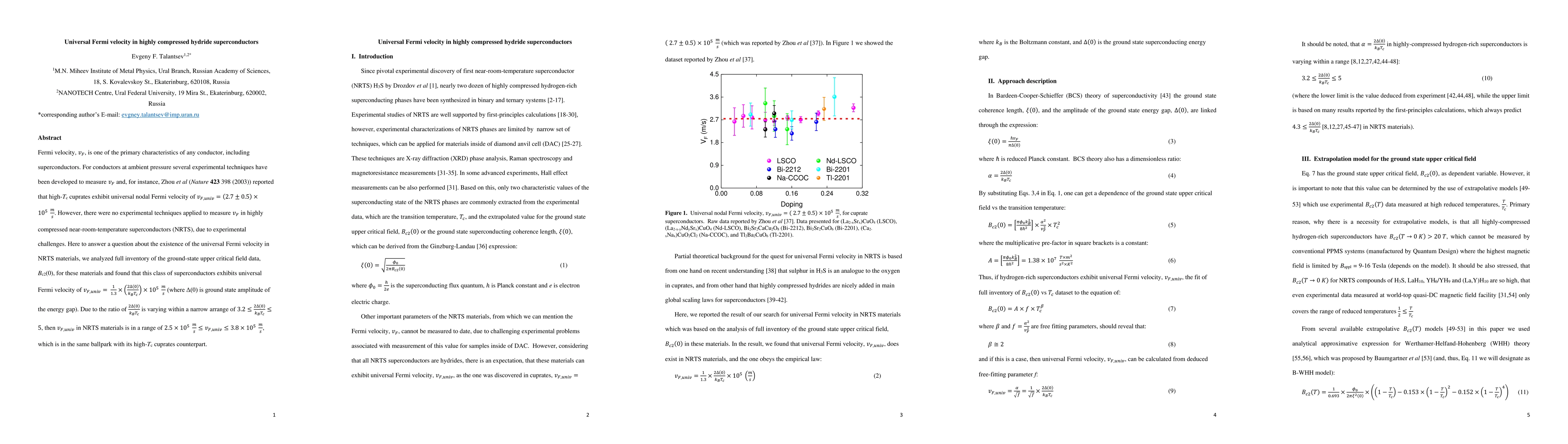 Thumbnail for Universal Fermi velocity in highly compressed hydride superconductors