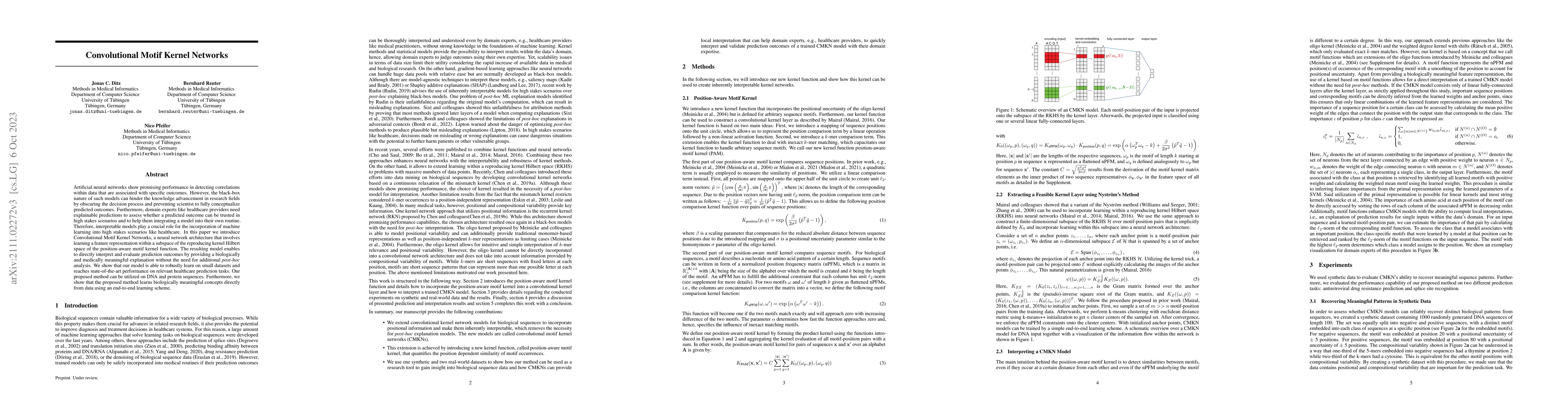 Thumbnail for Convolutional Motif Kernel Networks