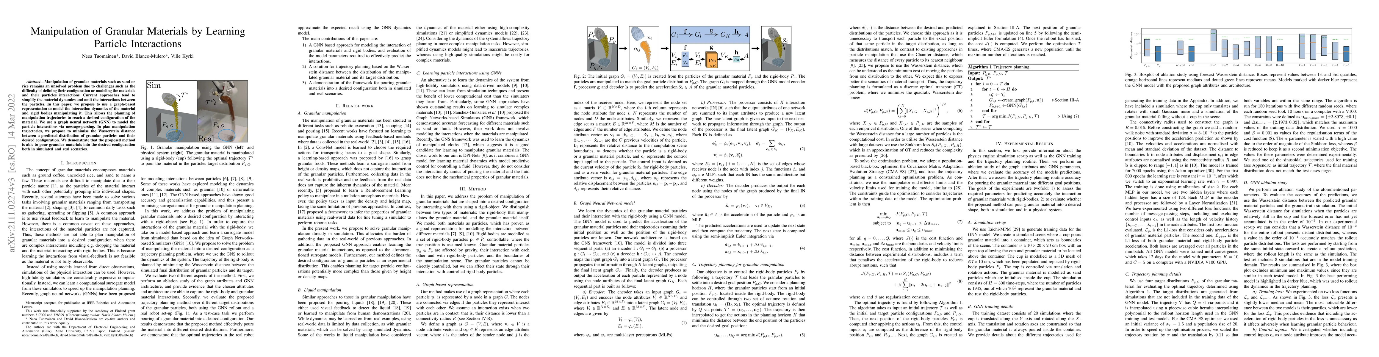 Thumbnail for Manipulation of Granular Materials by Learning Particle Interactions