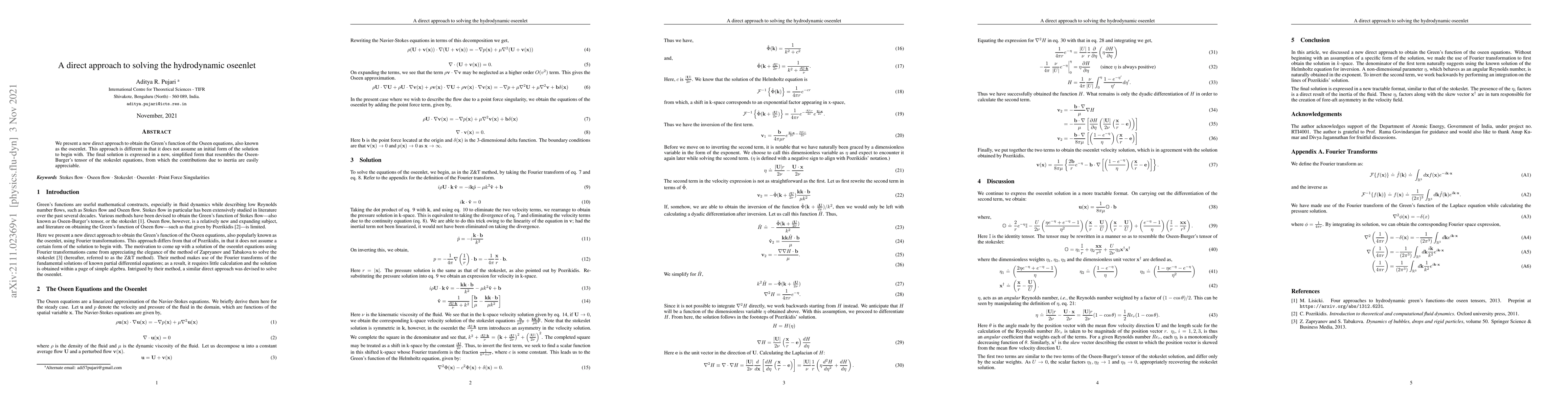 Thumbnail for A direct approach to solving the hydrodynamic oseenlet
