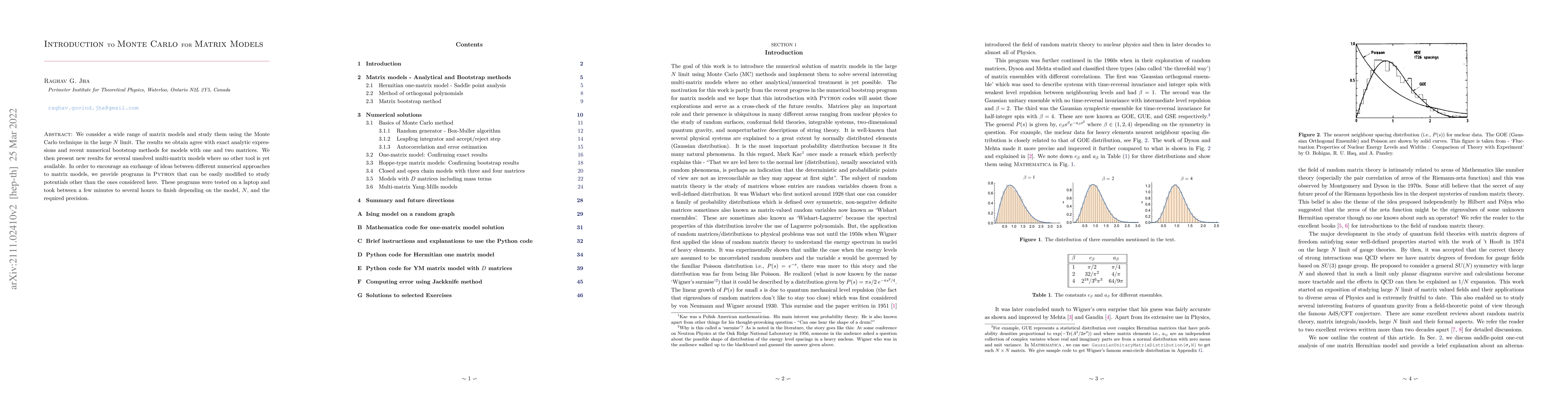 Thumbnail for Introduction to Monte Carlo for Matrix Models