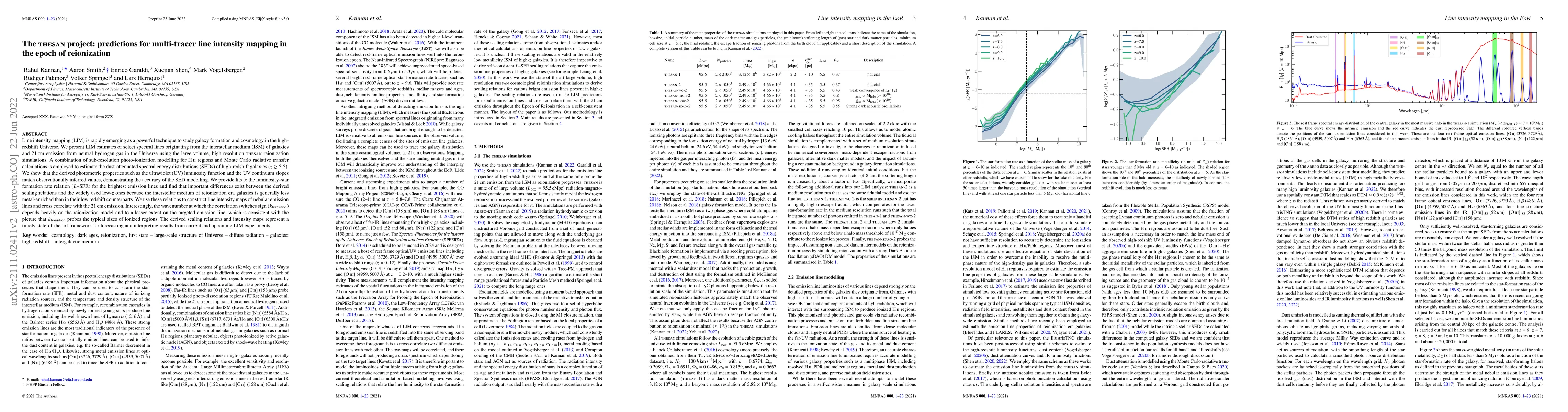 Thumbnail for The THESAN project: predictions for multi-tracer line intensity mapping
  in the epoch of reionization