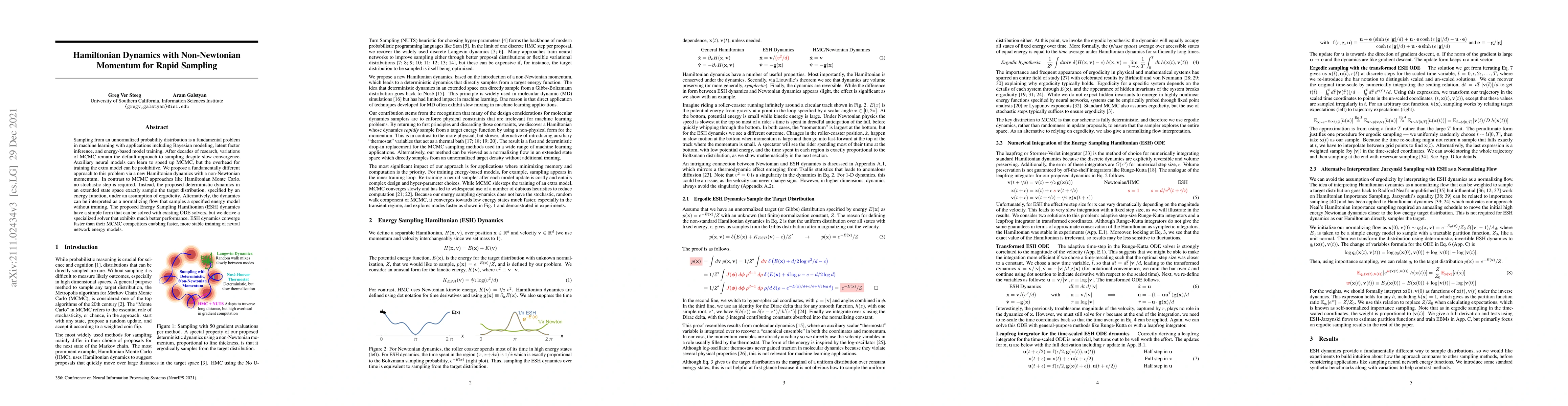 Thumbnail for Hamiltonian Dynamics with Non-Newtonian Momentum for Rapid Sampling