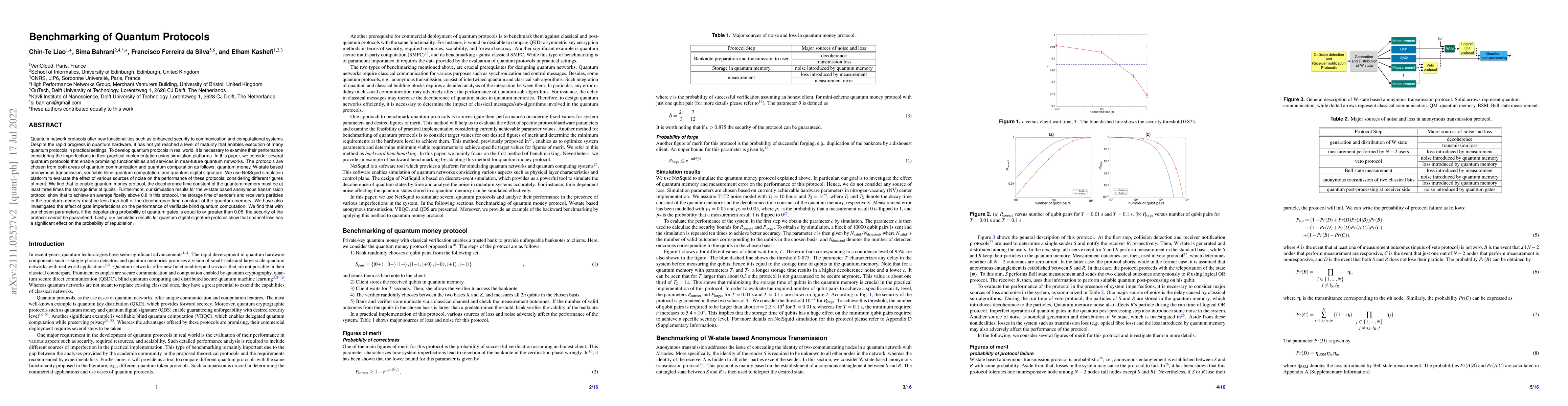 Thumbnail for Benchmarking of Quantum Protocols