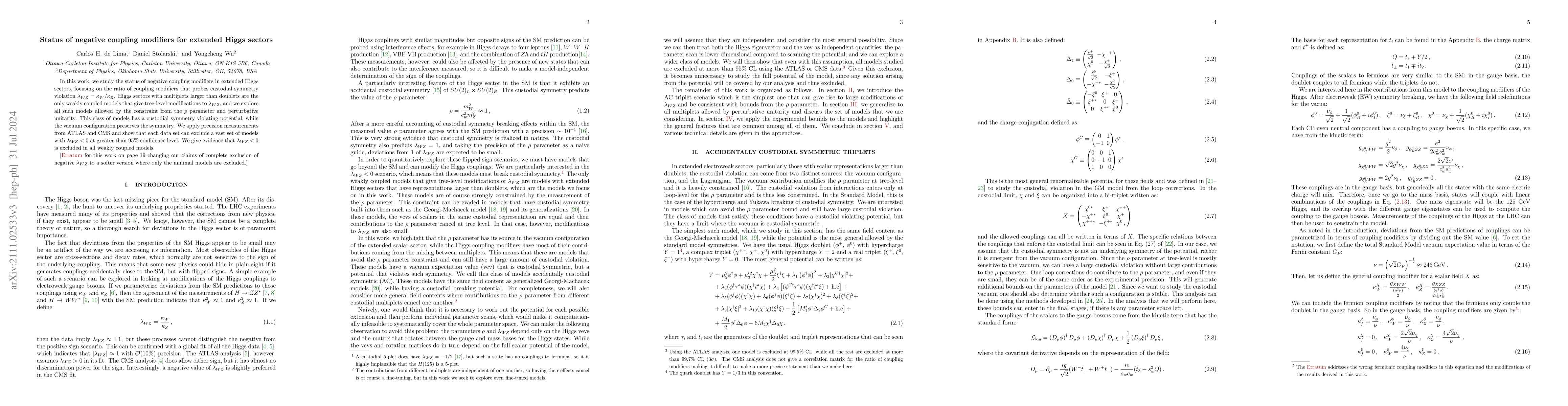Thumbnail for Status of negative coupling modifiers for extended Higgs sectors