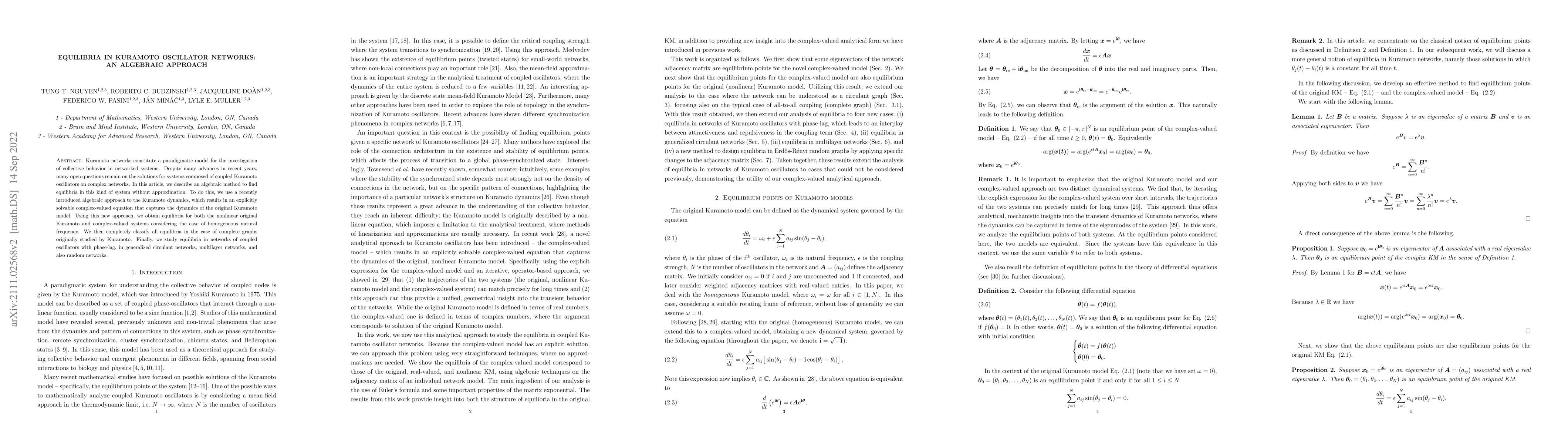 Thumbnail for Equilibria in Kuramoto oscillator networks: An algebraic approach