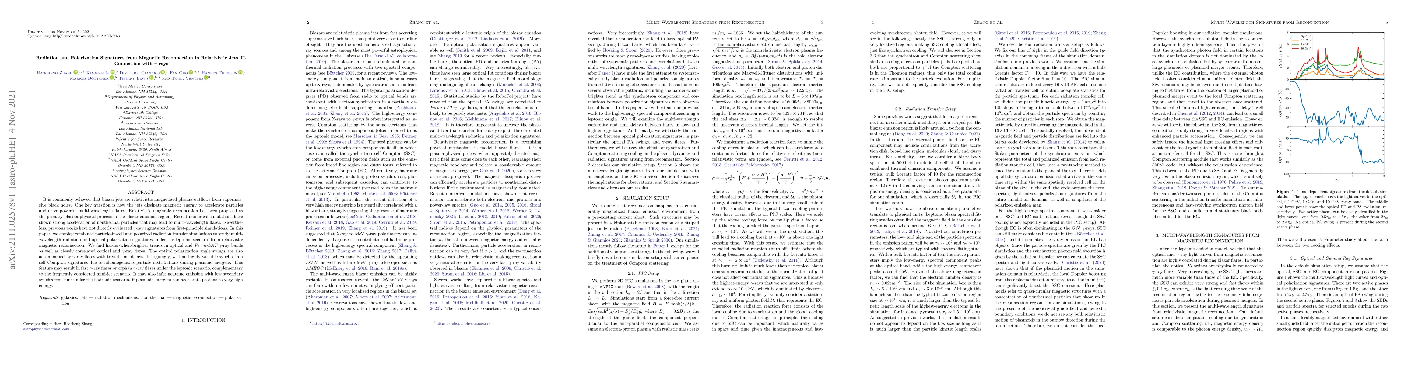 Thumbnail for Radiation and Polarization Signatures from Magnetic Reconnection in
  Relativistic Jets--II. Connection with $\gamma$-rays