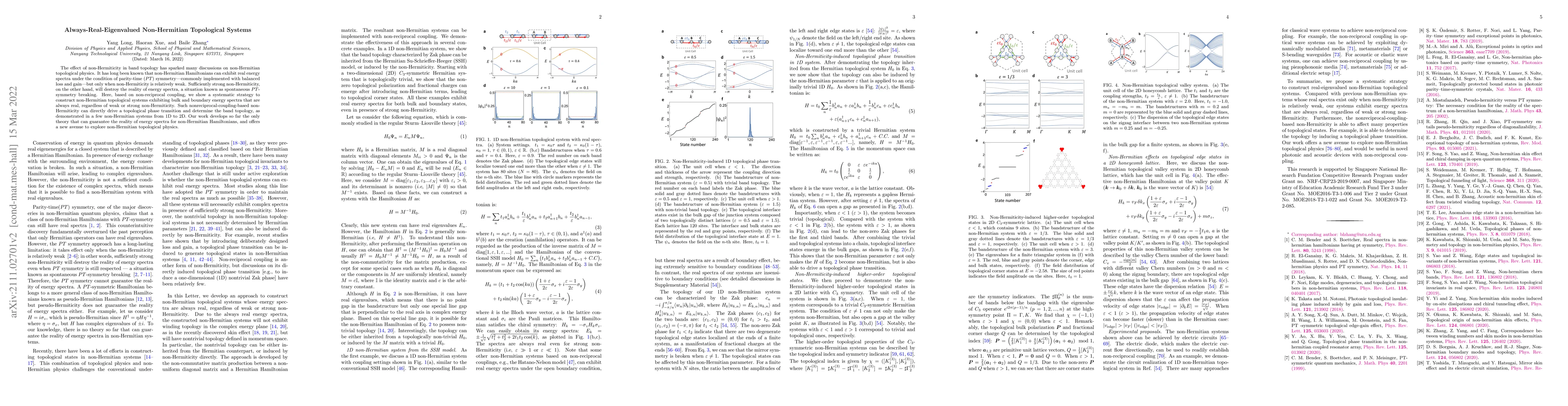 Thumbnail for Always-Real-Eigenvalued Non-Hermitian Topological Systems