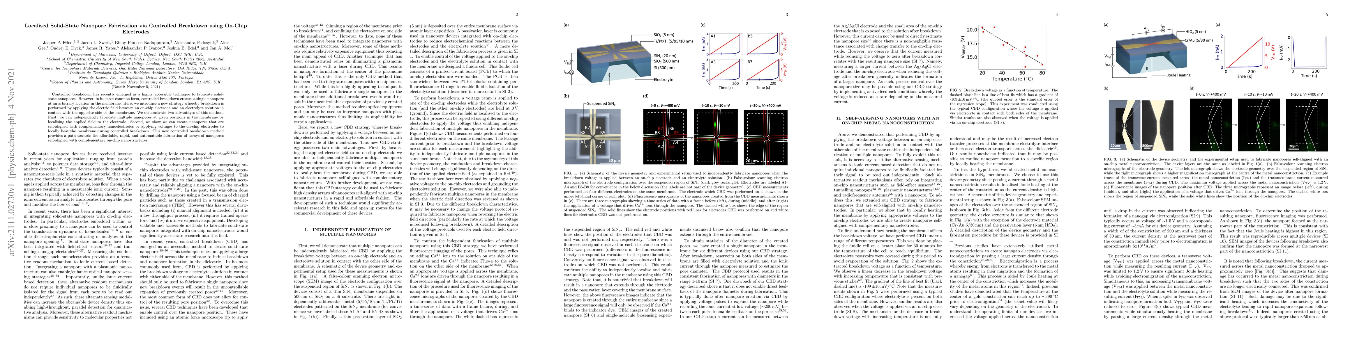 Thumbnail for Localised Solid-State Nanopore Fabrication via Controlled Breakdown
  using On-Chip Electrodes