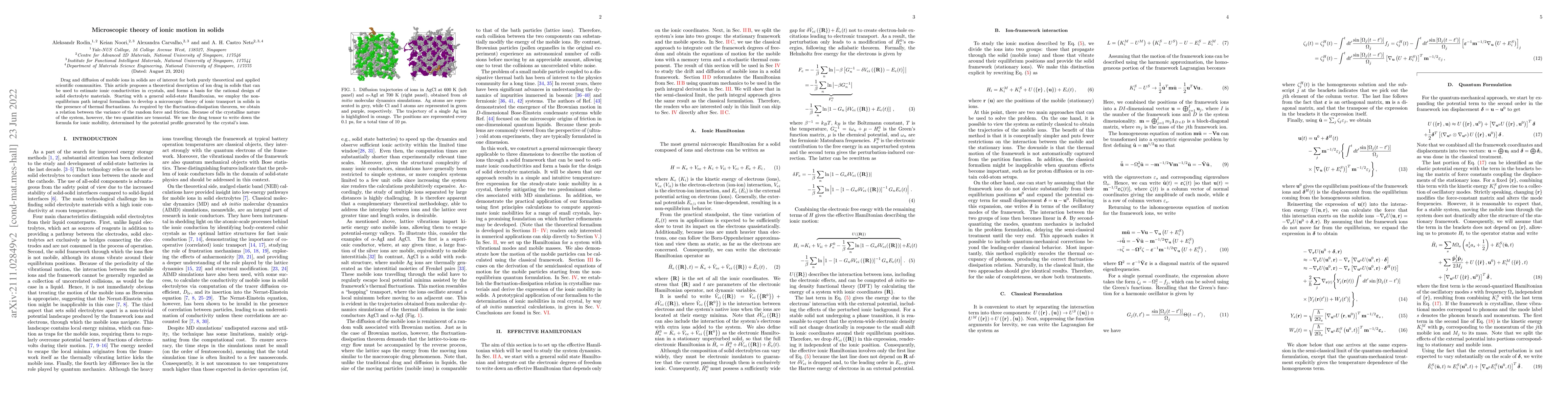 Thumbnail for Microscopic theory of ionic motion in solids