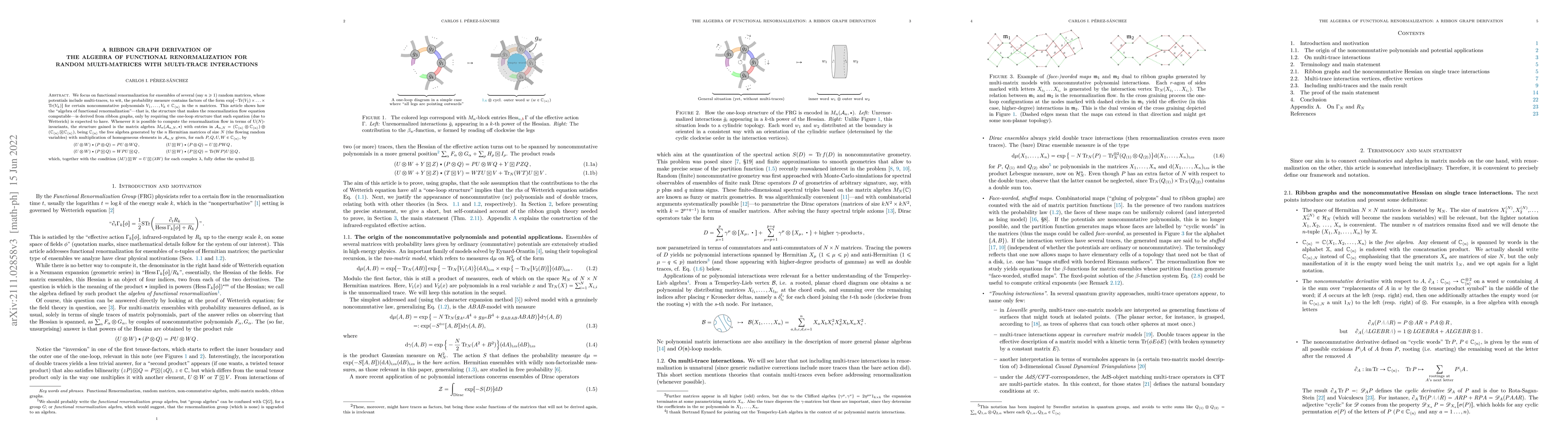 Thumbnail for A ribbon graph derivation of the algebra of functional renormalization
  for random multi-matrices with multi-trace interactions