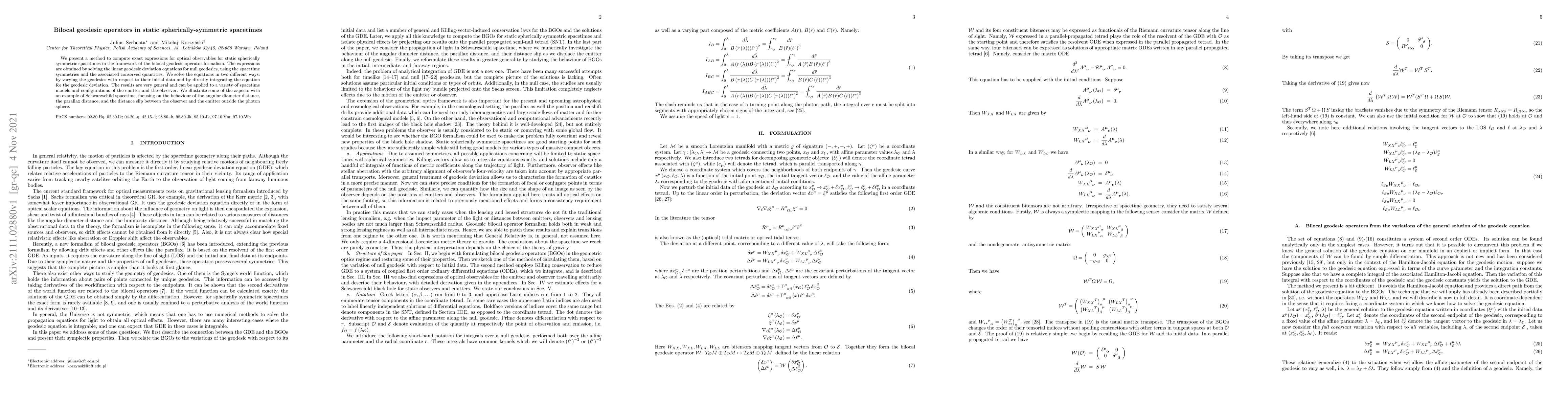 Thumbnail for Bilocal geodesic operators in static spherically-symmetric spacetimes