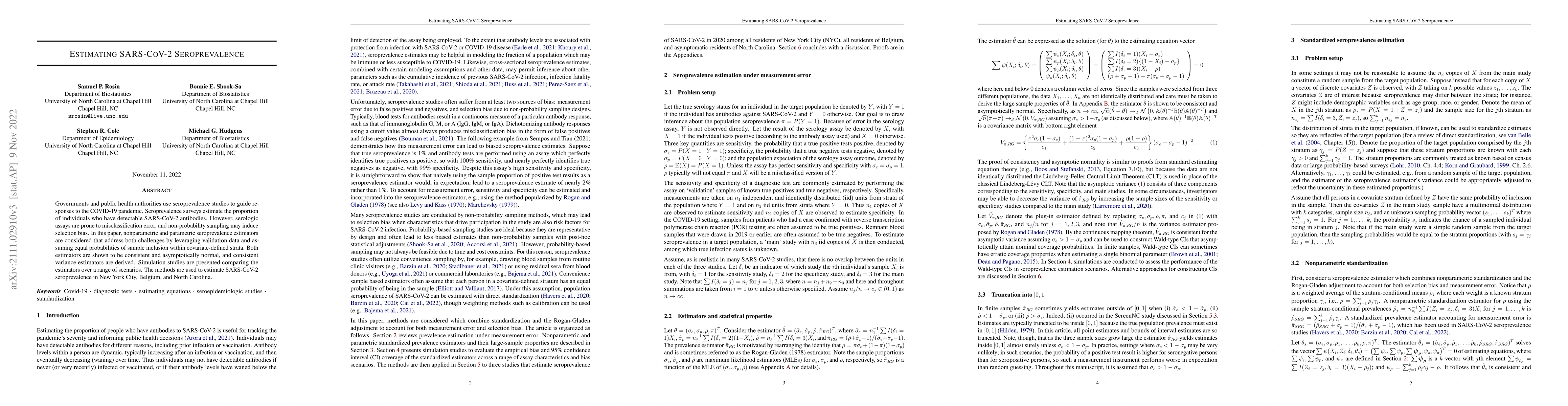 Thumbnail for Estimating SARS-CoV-2 Seroprevalence