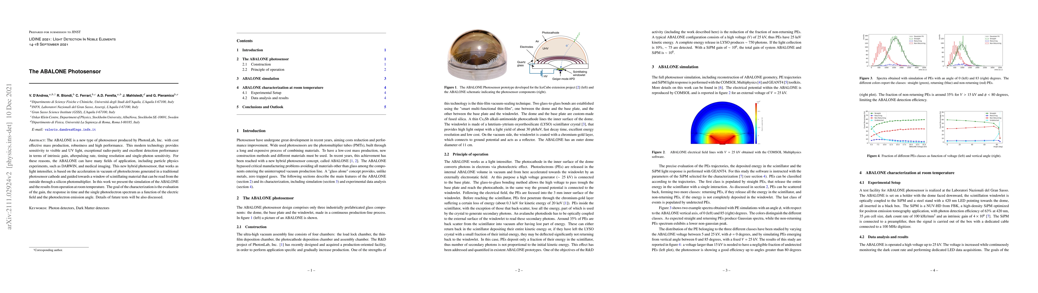 Thumbnail for The ABALONE Photosensor