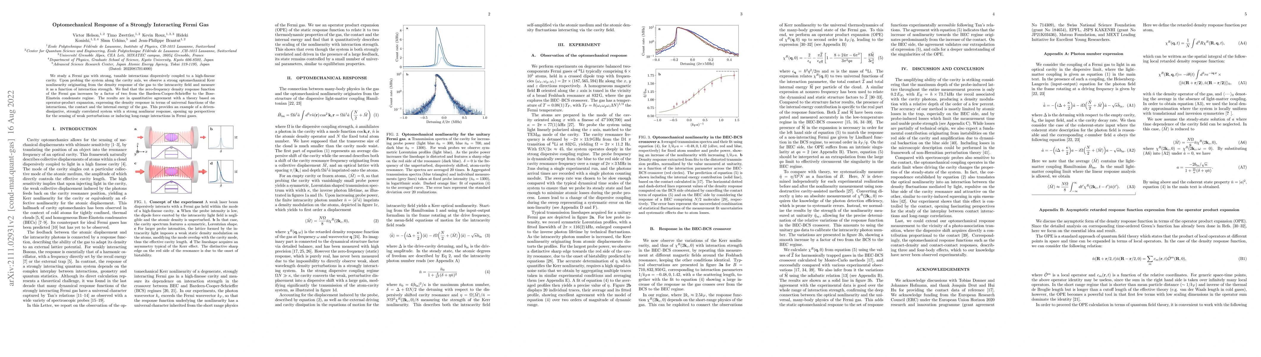 Thumbnail for Optomechanical Response of a Strongly Interacting Fermi Gas