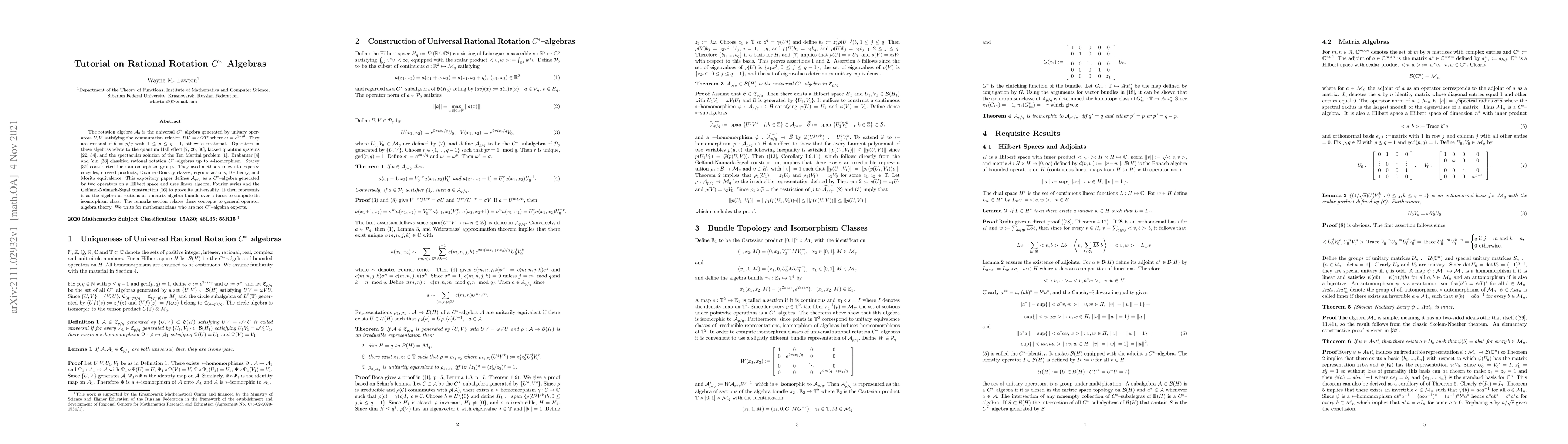 Thumbnail for Tutorial on Rational Rotation $C^*$--Algebras
