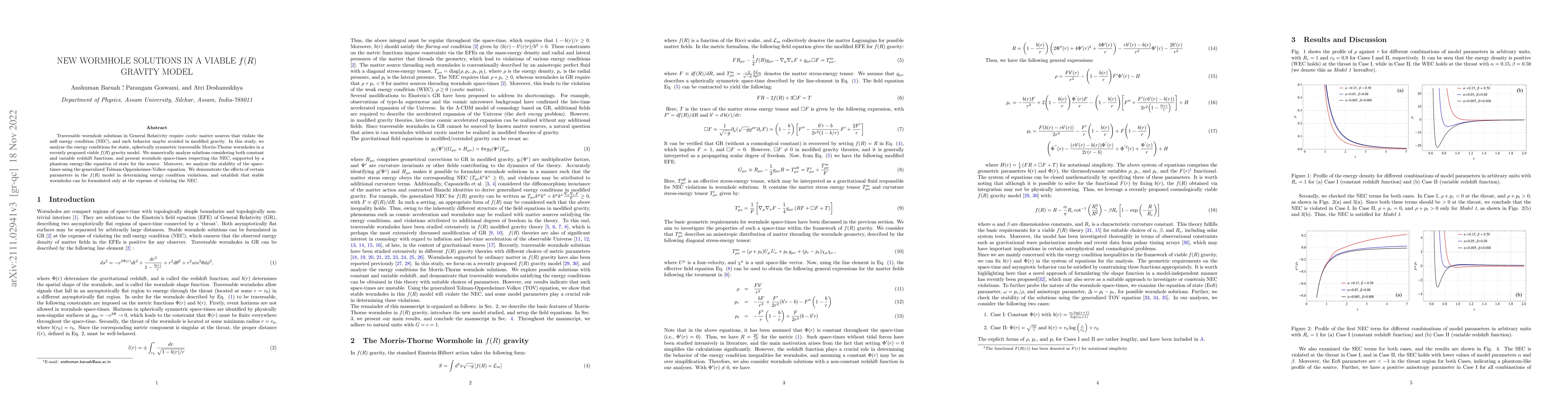 Thumbnail for New Wormhole Solutions in a Viable $f(R)$ Gravity Model