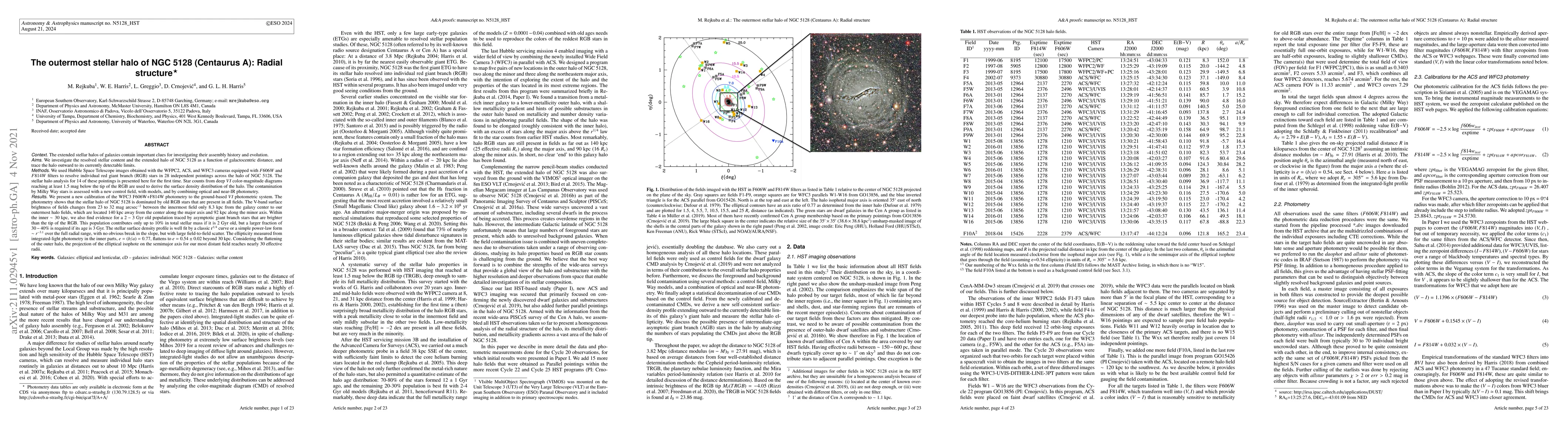 Thumbnail for The outermost stellar halo of NGC 5128 (Centaurus A): Radial structure