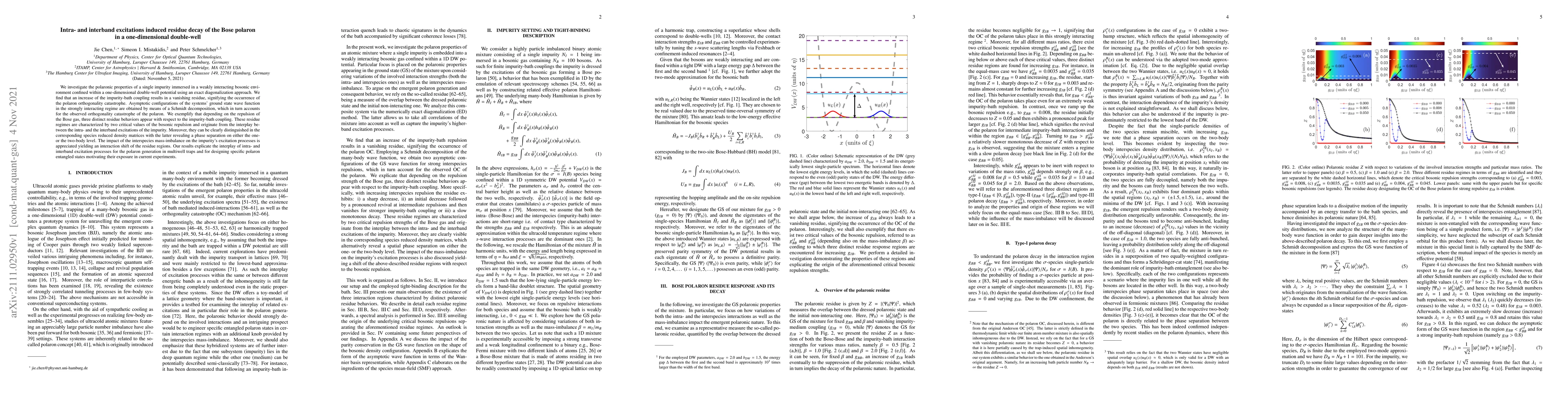 Thumbnail for Intra- and interband excitations induced residue decay of the Bose
  polaron in a one-dimensional double-well