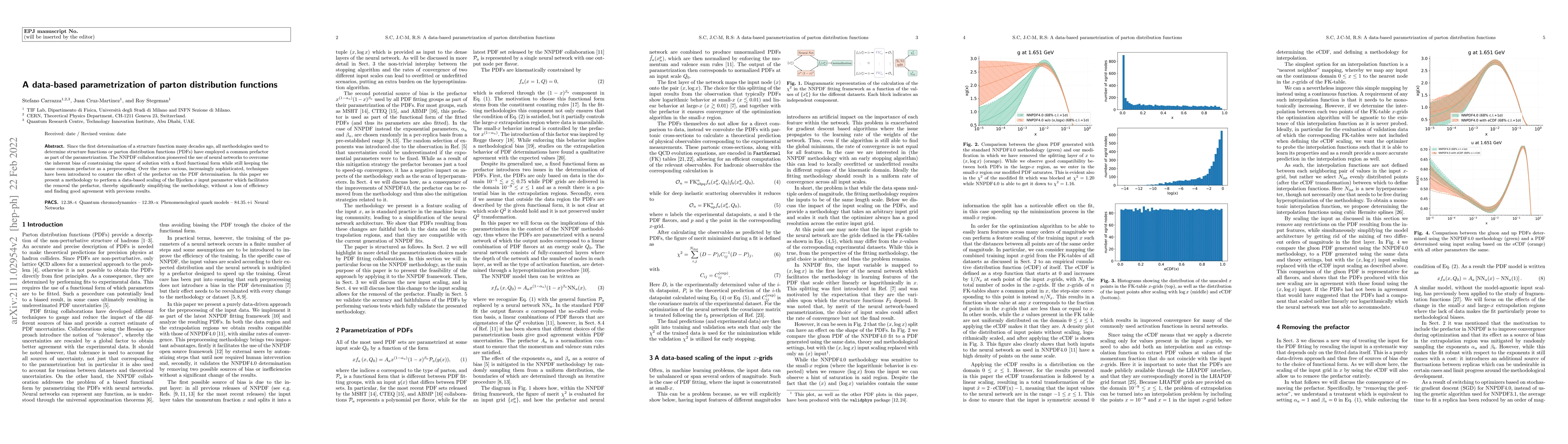 Thumbnail for A data-based parametrization of parton distribution functions
