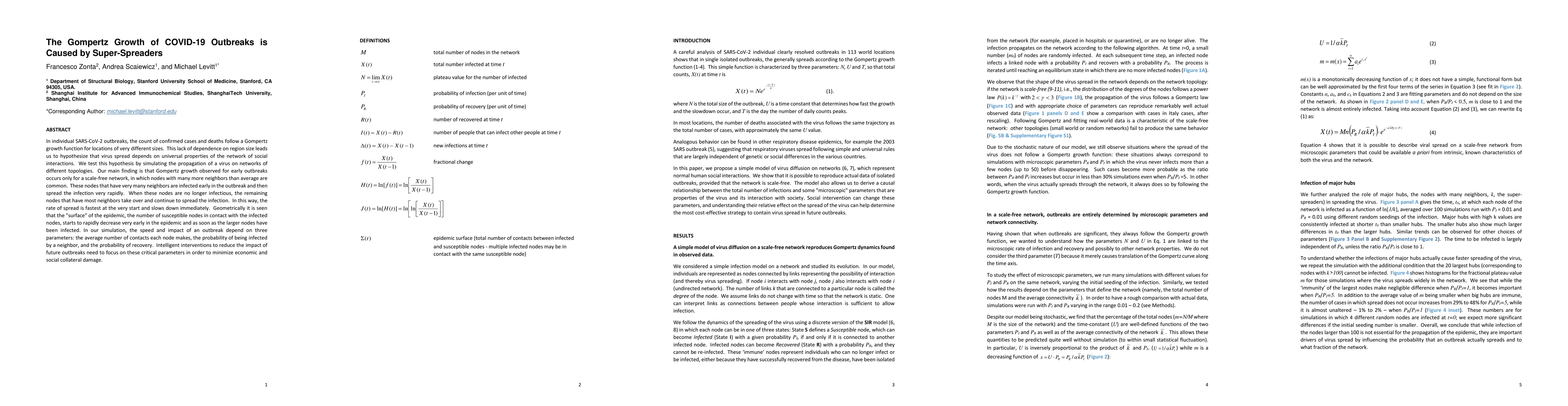 Thumbnail for The Gompertz Growth of COVID-19 Outbreaks is Caused by Super-Spreaders
