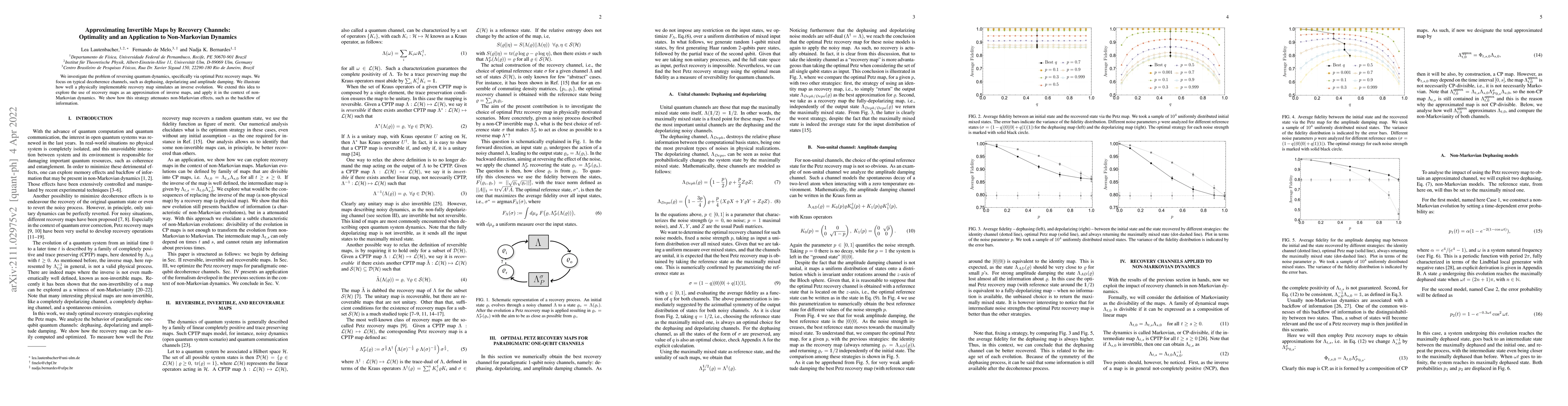 Thumbnail for Approximating Invertible Maps by Recovery Channels: Optimality and an
  Application to Non-Markovian Dynamics