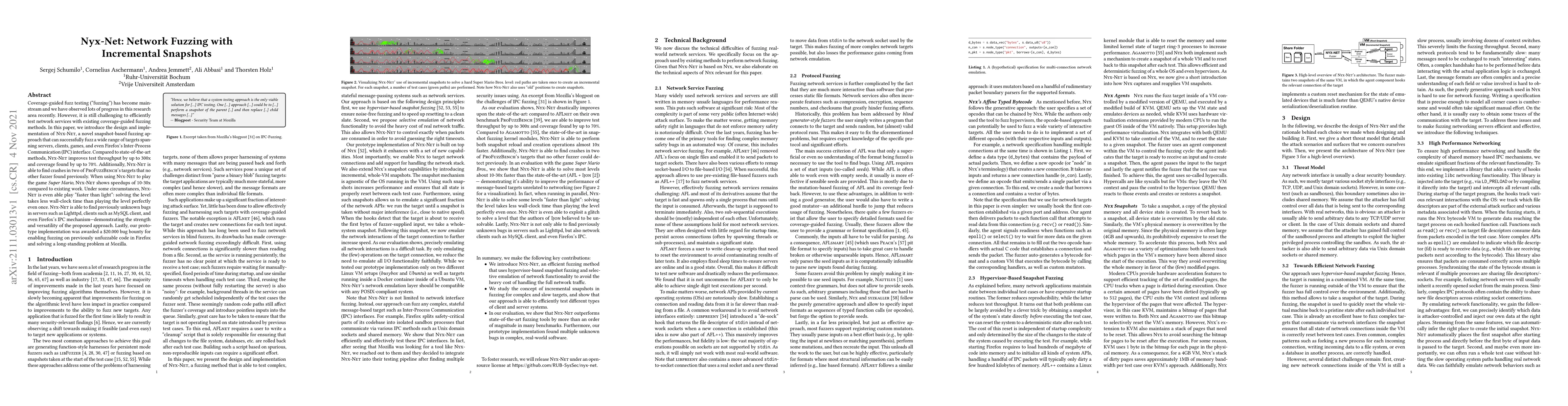 Thumbnail for Nyx-Net: Network Fuzzing with Incremental Snapshots
